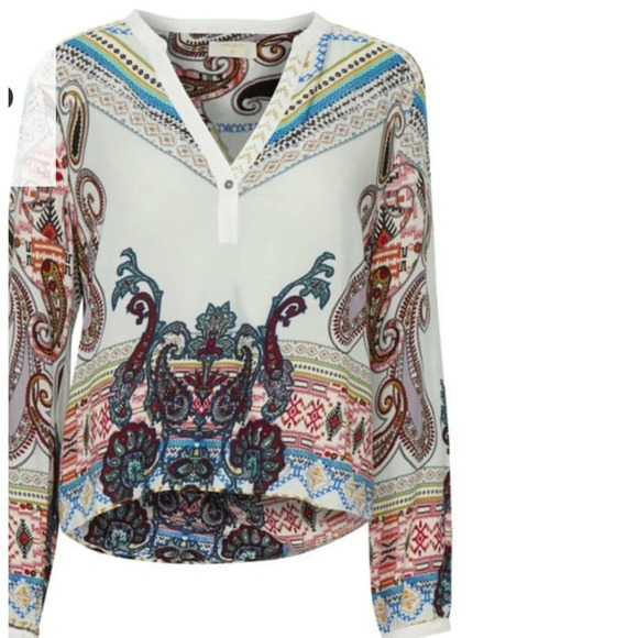 Cream Blouse size 36  (M) excellent condition! Scandi Boho at its finest - Picture 1 of 7